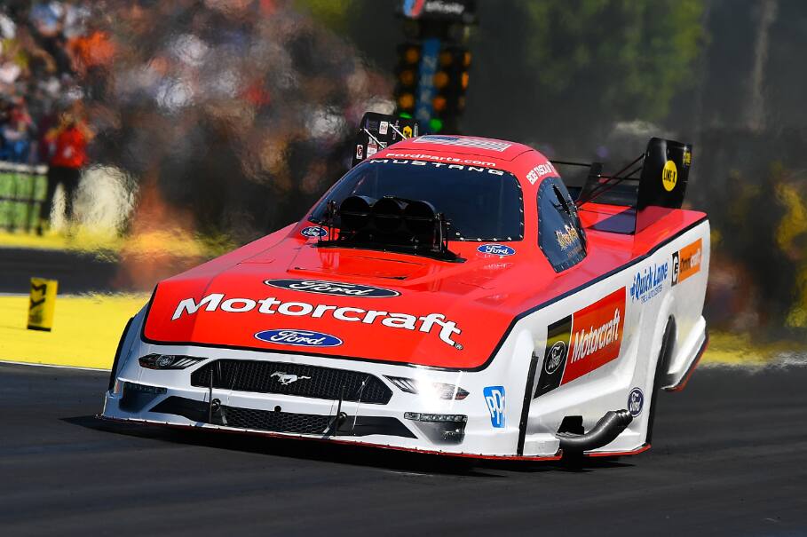Bob Tasca III clinched a spot in the NHRA playoffs with his performance in Seattle. Bob Tasca III clinched a spot in the NHRA playoffs with his performance in Seattle.